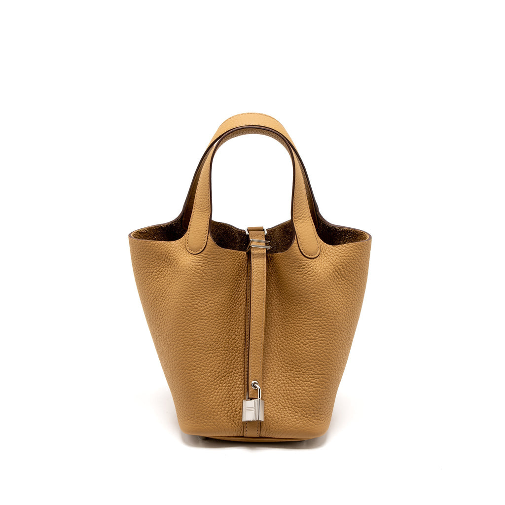 Hermes Picotin 18 Clemence Biscuit SHW