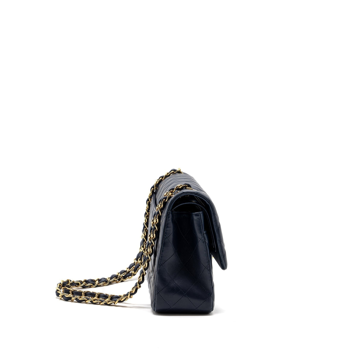 CHANEL JUMBO CLASSIC DOUBLE FLAP LAMBSKIN NAVY GHW