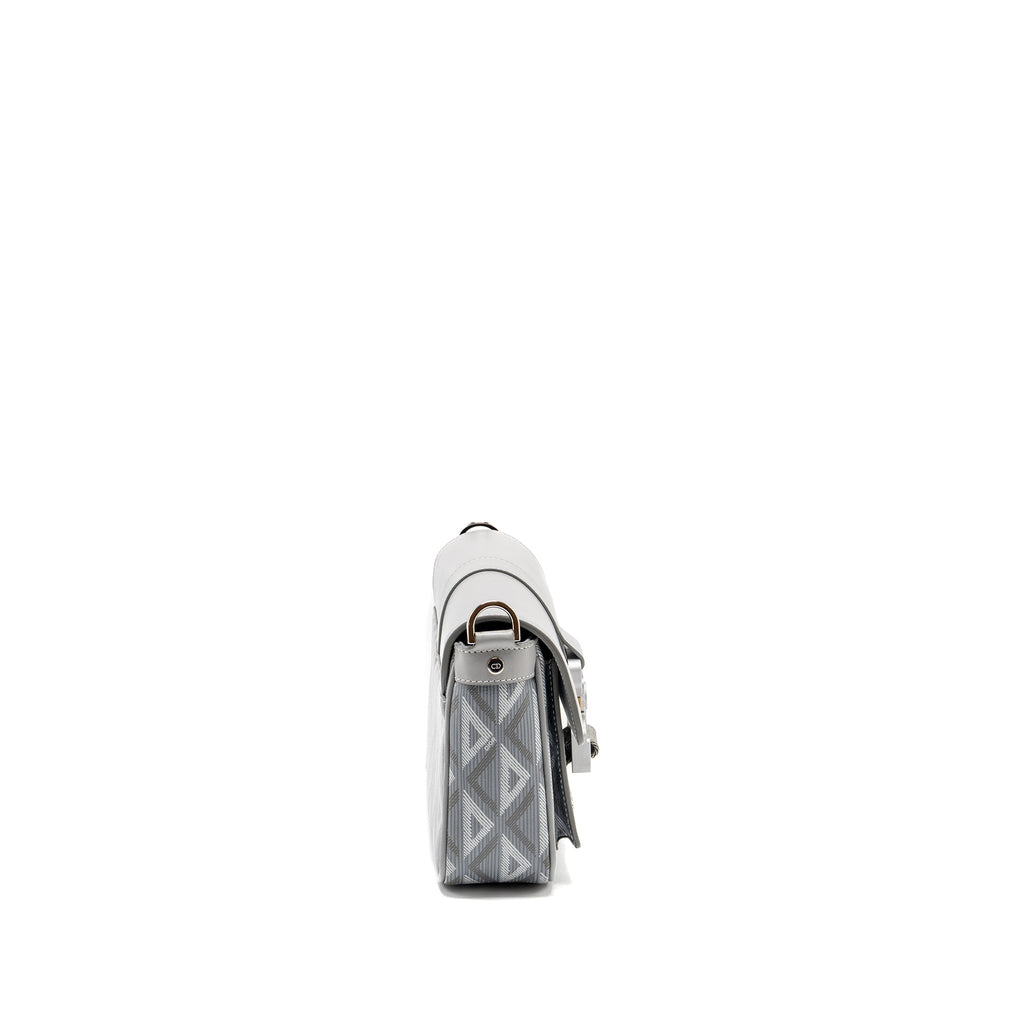 DIOR HIT THE ROAD BAG WITH STRAP DIOR CD DIAMOND CANVAS GREY MULTICOLOUR HARDWARE