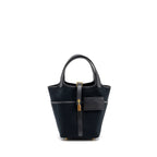 Hermes picotin cargo 18 lock bag swift / toile canvas black GHW
