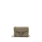 GUCCI DIONYSUS MINI CHAIN BAG GG SUPREME CANVAS BROWN / MULTICOLOUR SHW