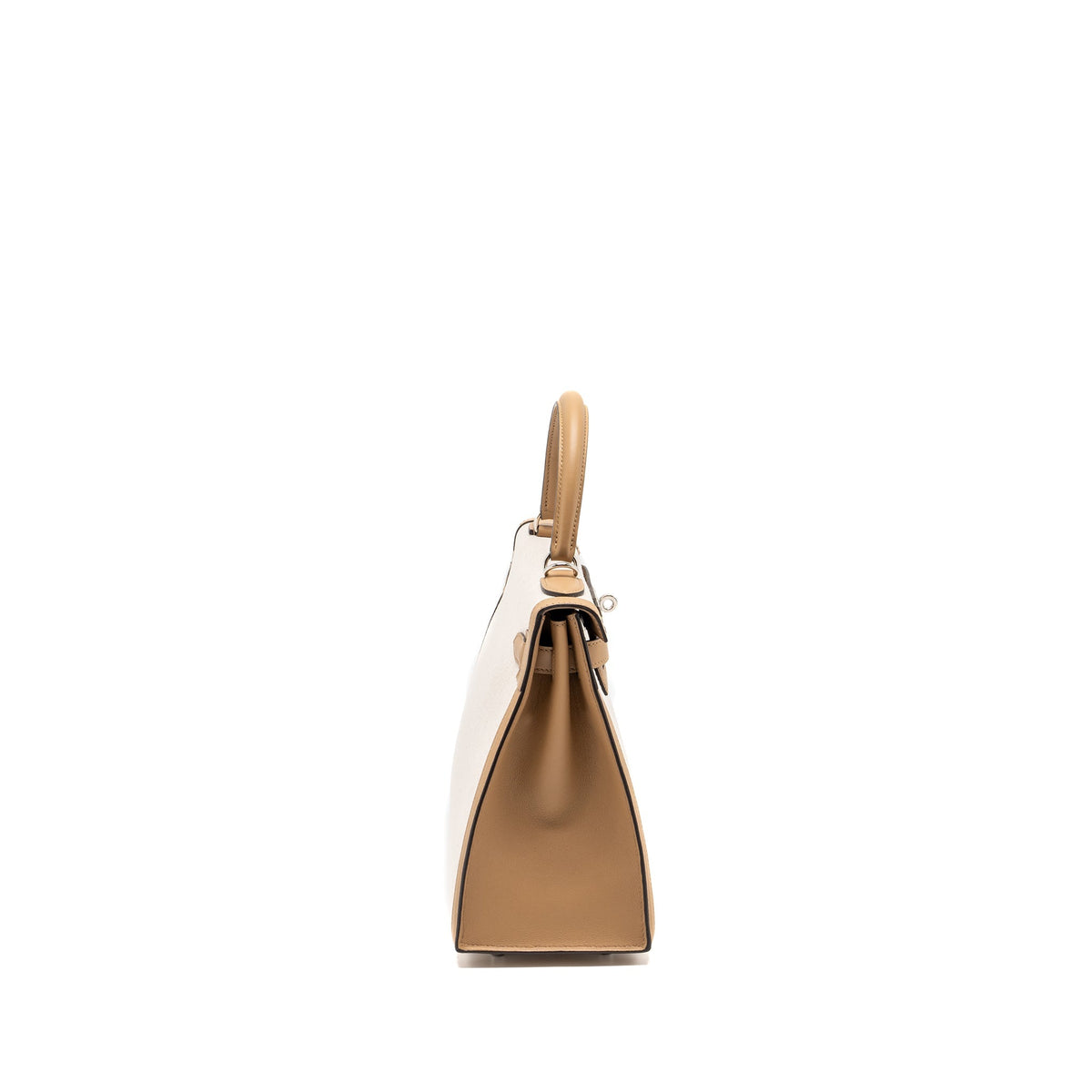 Hermes Kelly 28 Swift/Canvas Chai SHW