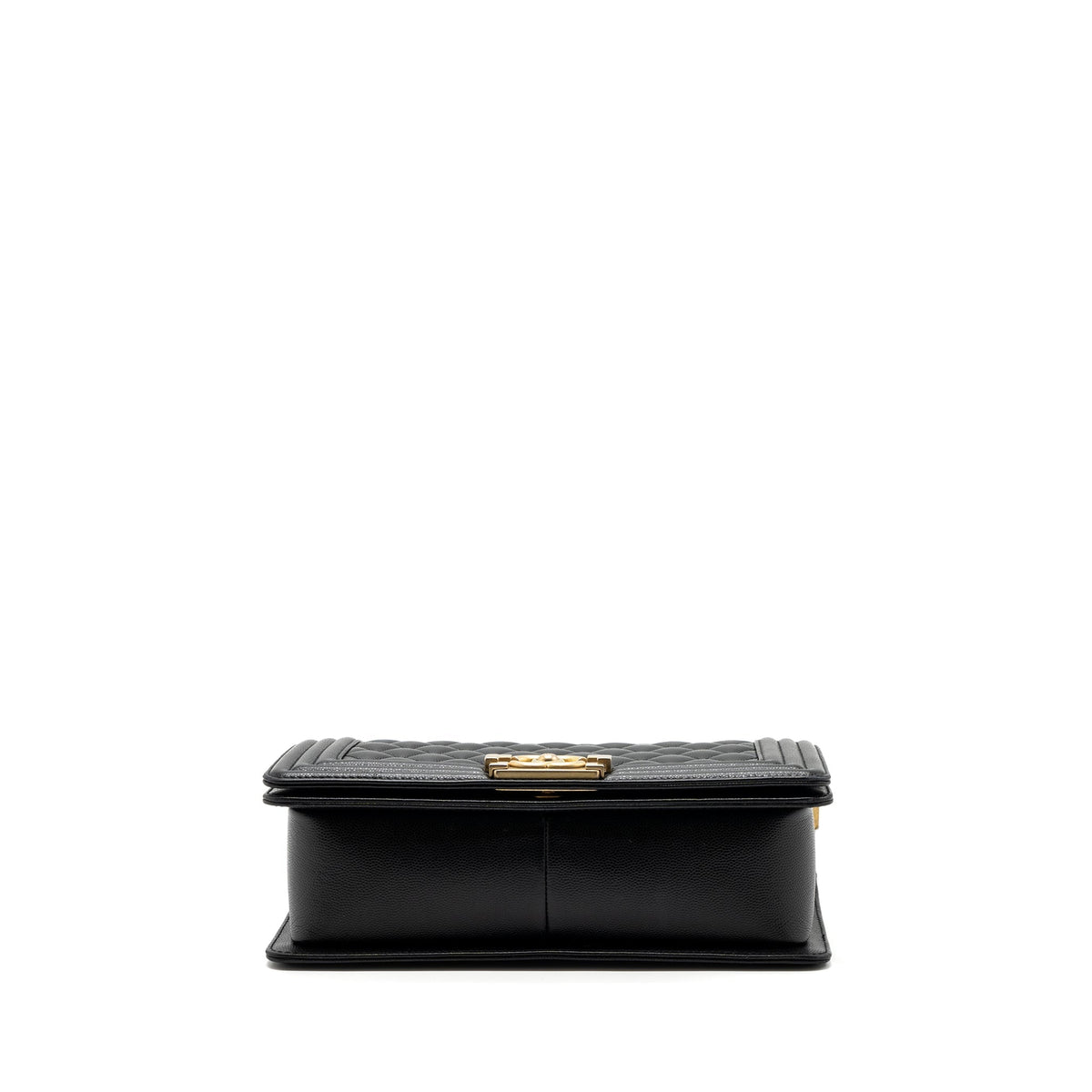 CHANEL MEDIUM CLASSIC BOY BAG CAVIAR BLACK GHW (MICROCHIP)