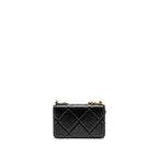 CHANEL 19 WALLET ON CHAIN LAMBSKIN BLACK MULTICOLOUR HARDWARE