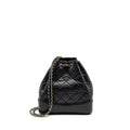 CHANEL SMALL GABRIELLE HOBO BAG AGED CALFSKIN BLACK MULTICOLOURED HARDWARE