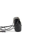 CHANEL QUILTED MINI BACKPACK CAVIAR BLACK LGHW (MICROCHIP)