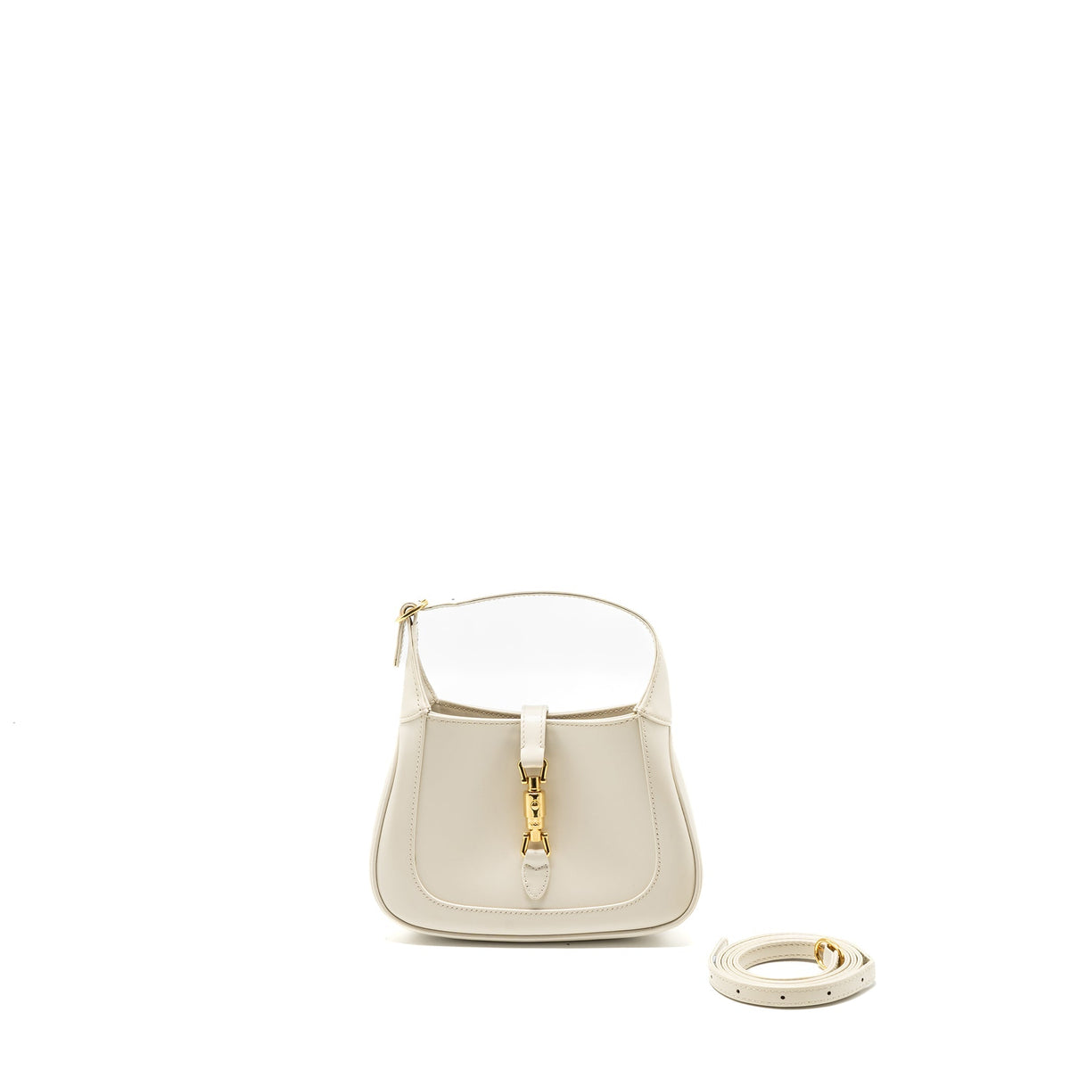 GUCCI JACKIE 1961 MINI SHOULDER BAG CALFSKIN WHITE GHW