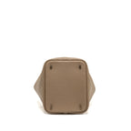 HERMES Picotin 22 Lock Bag Clemence Etoupe SHW