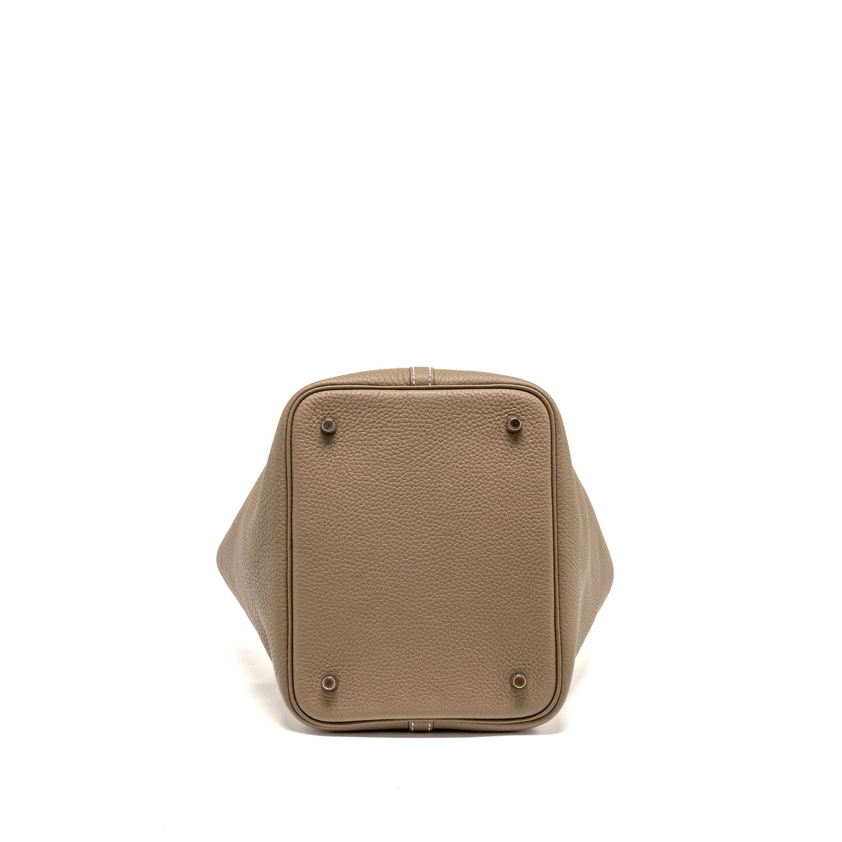 HERMES Picotin 22 Lock Bag Clemence Etoupe SHW