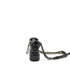 CHANEL SMALL CHEVRON GABRIELLE HOBO BAG CALFSKIN BLACK MULTICOLOUR HARDWARE