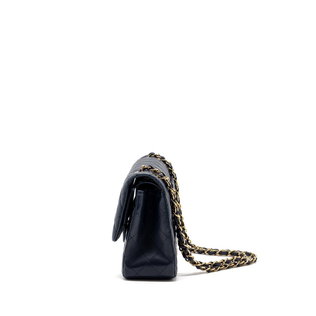 CHANEL JUMBO CLASSIC DOUBLE FLAP LAMBSKIN NAVY GHW