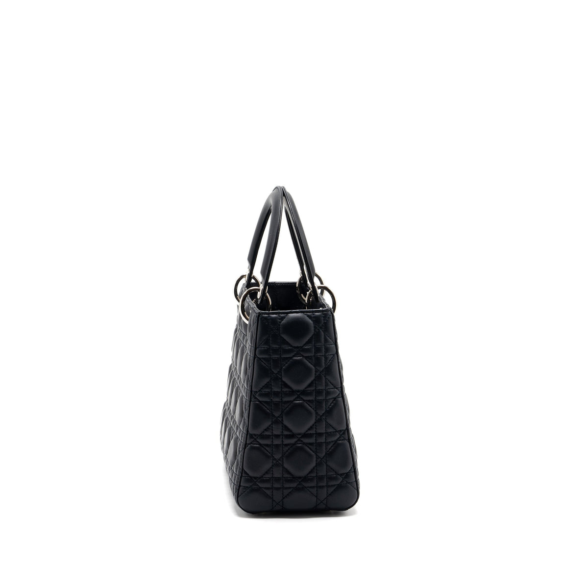 DIOR MEDIUM LADY DIOR LAMBSKIN BLACK SHW