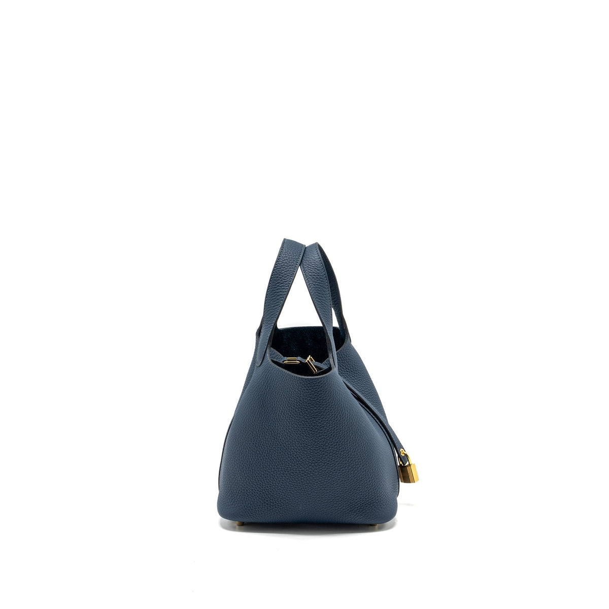 HERMES PICOTIN 18 LOCK BAG CLEMENCE BLEU DE PRUSSE GHW