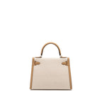 Hermes Kelly 28 Swift/Canvas Chai SHW
