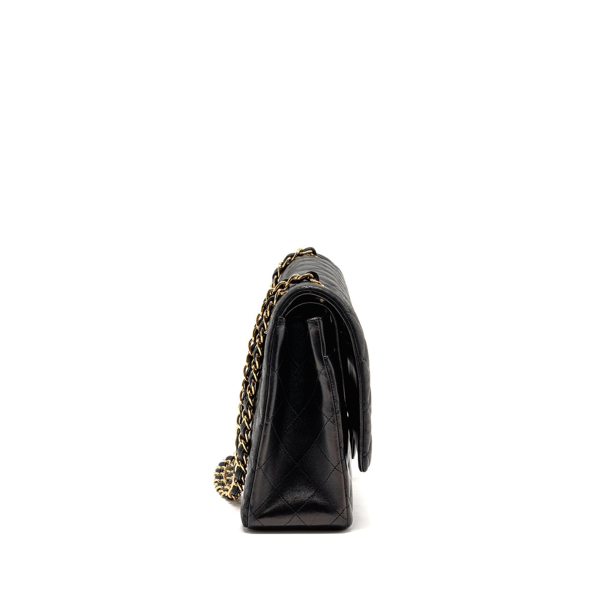 CHANEL MAXI CLASSIC DOUBLE FLAP BAG LAMBSKIN BLACK GHW