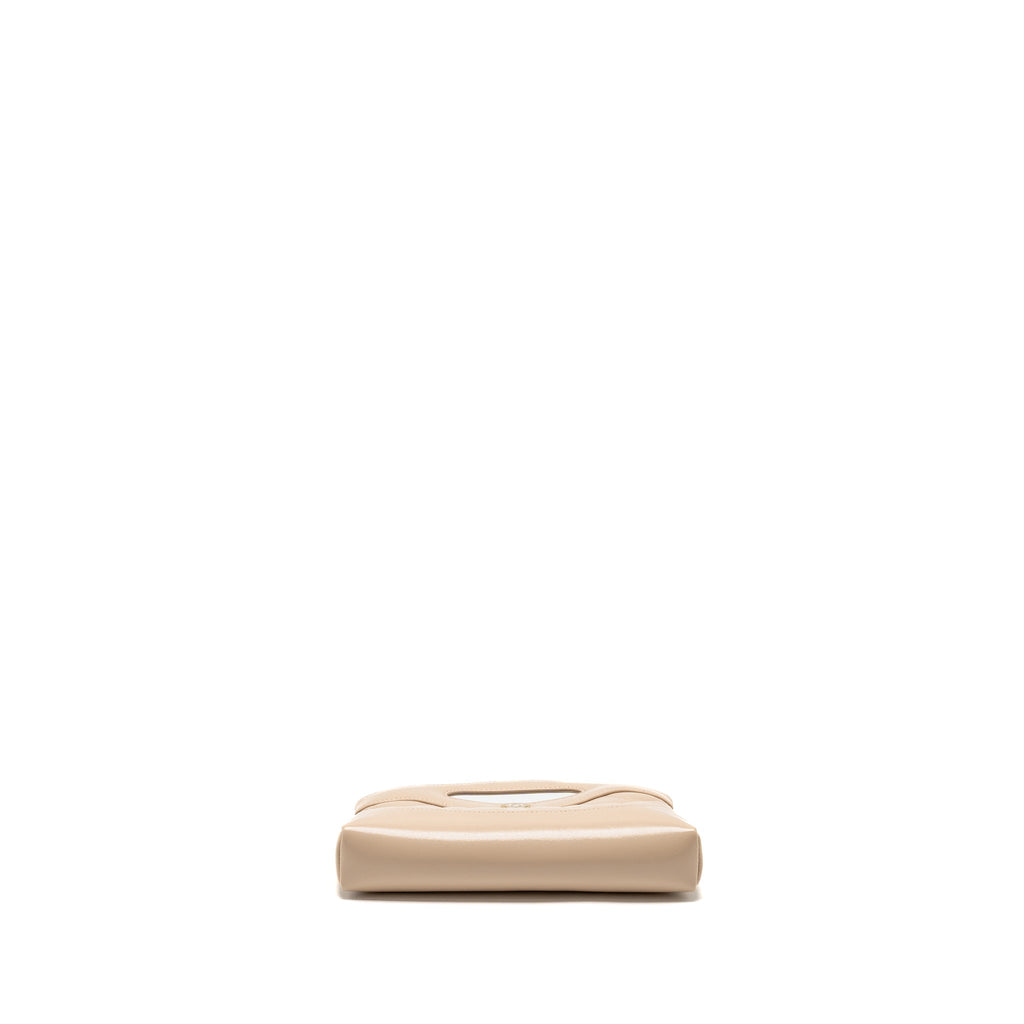 CHANEL MINI 31 CLUTCH WITH CHAIN SHINY LAMBSKIN LIGHT BEIGE LGHW ( MICROCHIP)