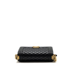 CHANEL MEDIUM CLASSIC BOY BAG CAVIAR BLACK GHW (MICROCHIP)