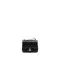 CHANEL MINI SQUARE FLAP BAG LAMBSKIN BLACK LGHW (MICROCHIP)