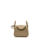 Hermes Mini Lindy II Clemence 8Q Beige Marfa GHW