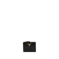 PRADA SMALL SAFFIANO LEATHER WALLET BLACK GHW