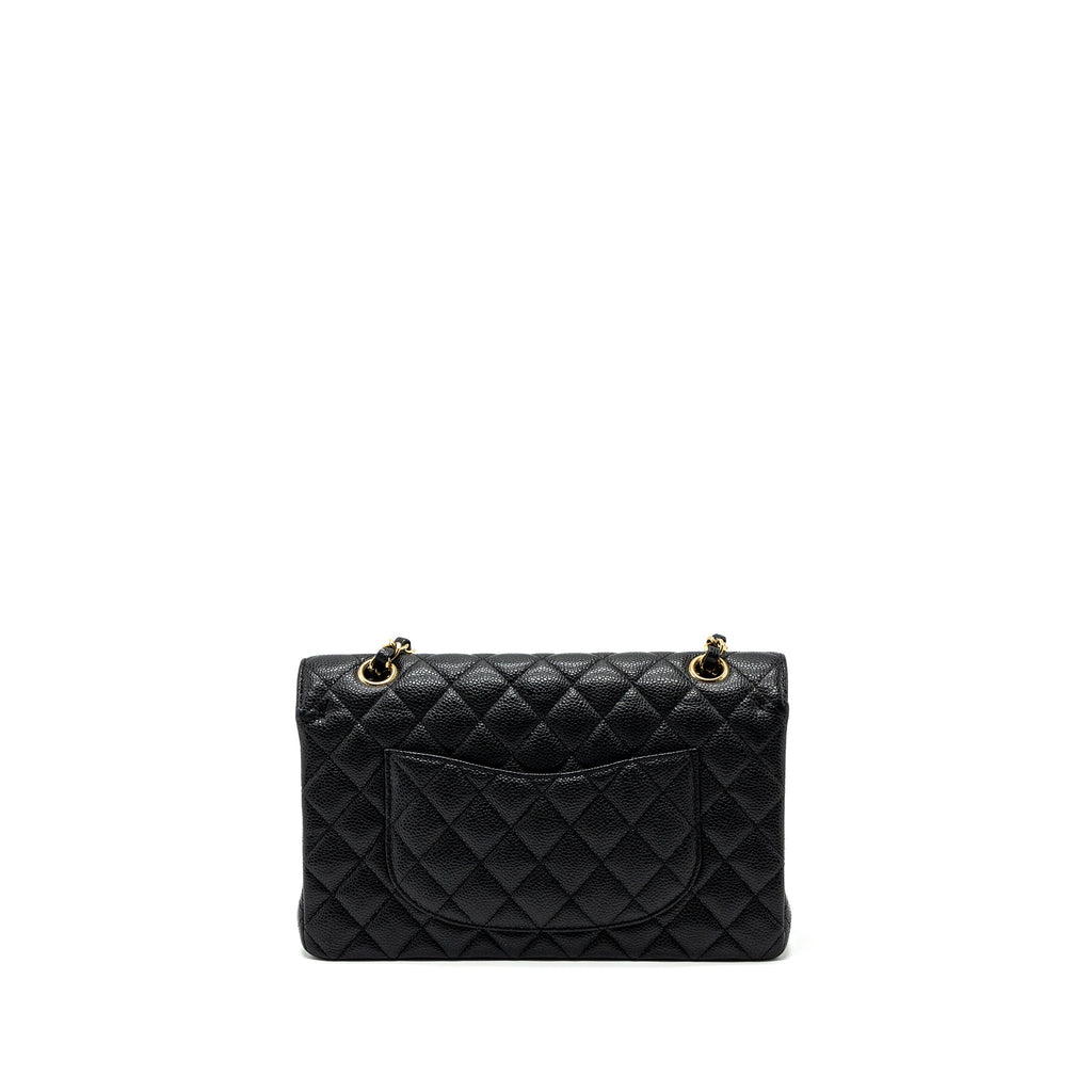 CHANEL MEDIUM CLASSIC DOUBLE FLAP BAG CAVIAR BLACK GHW
