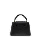 LOUIS VUITTON CAPUCINES BB WITH MONOGRAM FLOWER EMBELLISHMENTS TAURILLON BLACK GHW