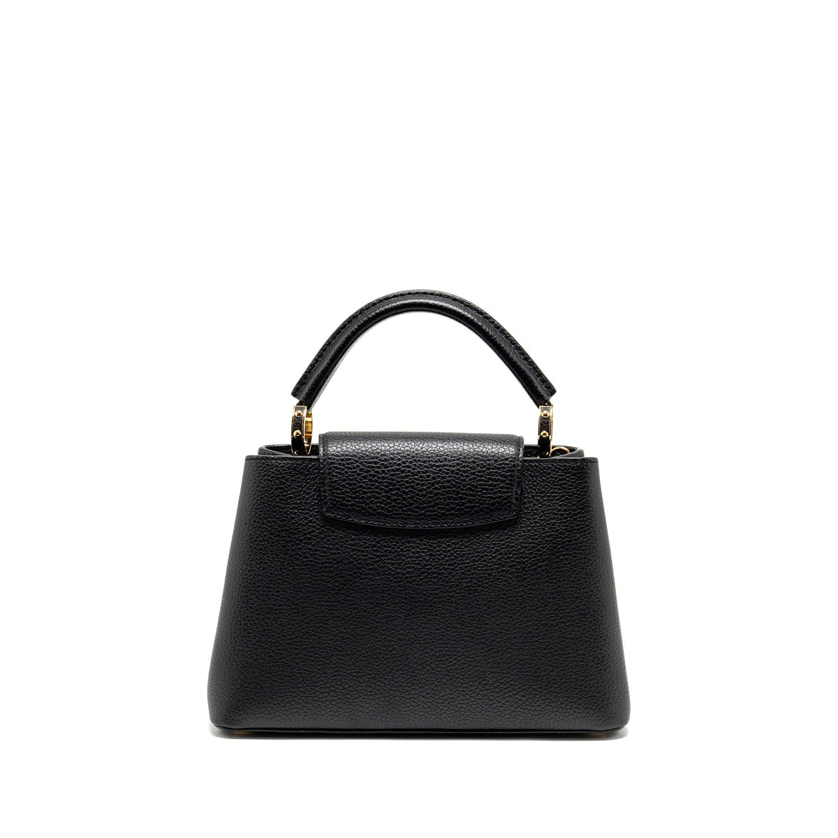 LOUIS VUITTON CAPUCINES BB WITH MONOGRAM FLOWER EMBELLISHMENTS TAURILLON BLACK GHW