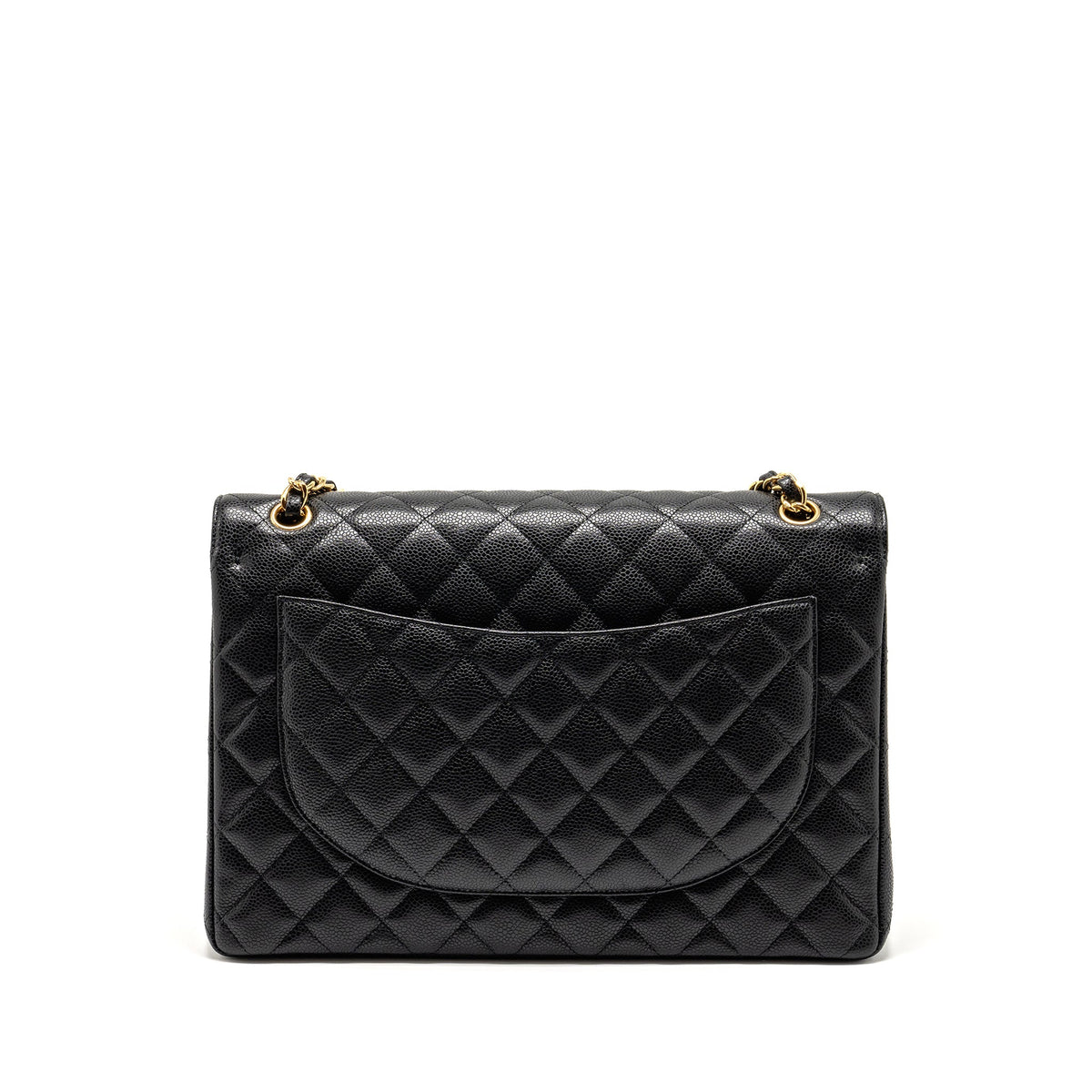 CHANEL MAXI CLASSIC DOUBLE FLAP BAG CAVIAR BLACK GHW