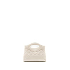 CHANEL MINI 31 CLUTCH WITH  CHAIN SHINY CALFSKIN WHITE LGHW (MICROCHIP)