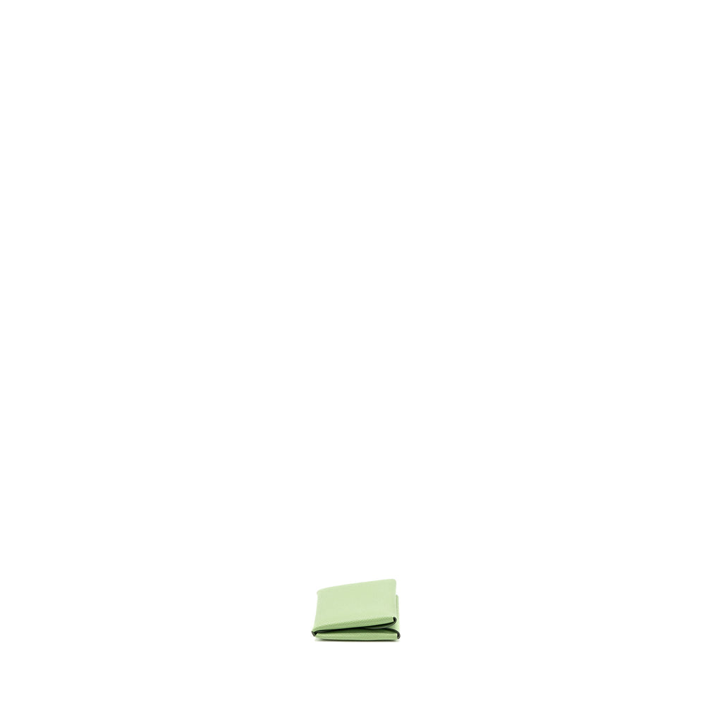 Hermes Calvi card holder epsom vert criquet SHW