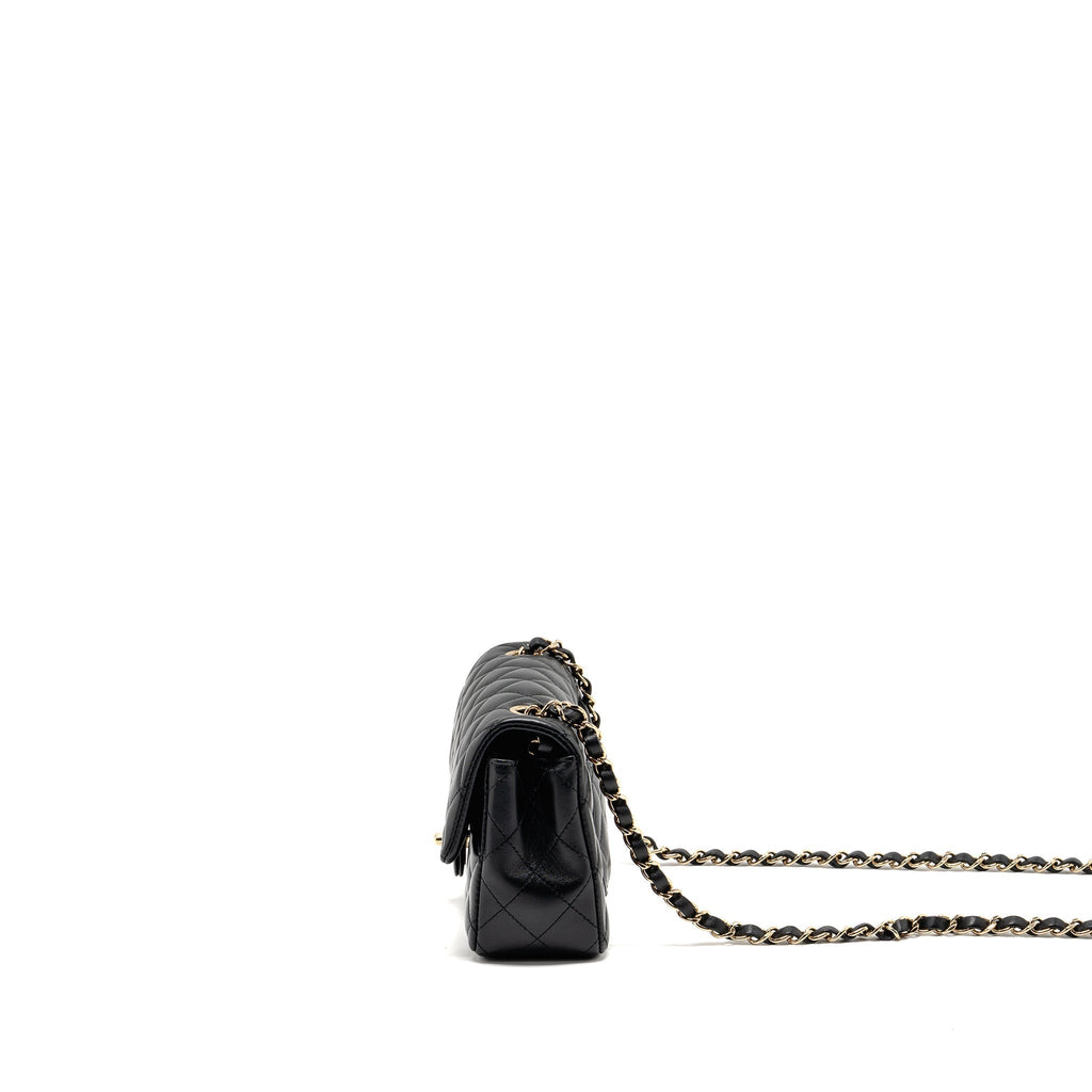 CHANEL MINI RECTANGULAR FLAP BAG LAMBSKIN BLACK LGHW