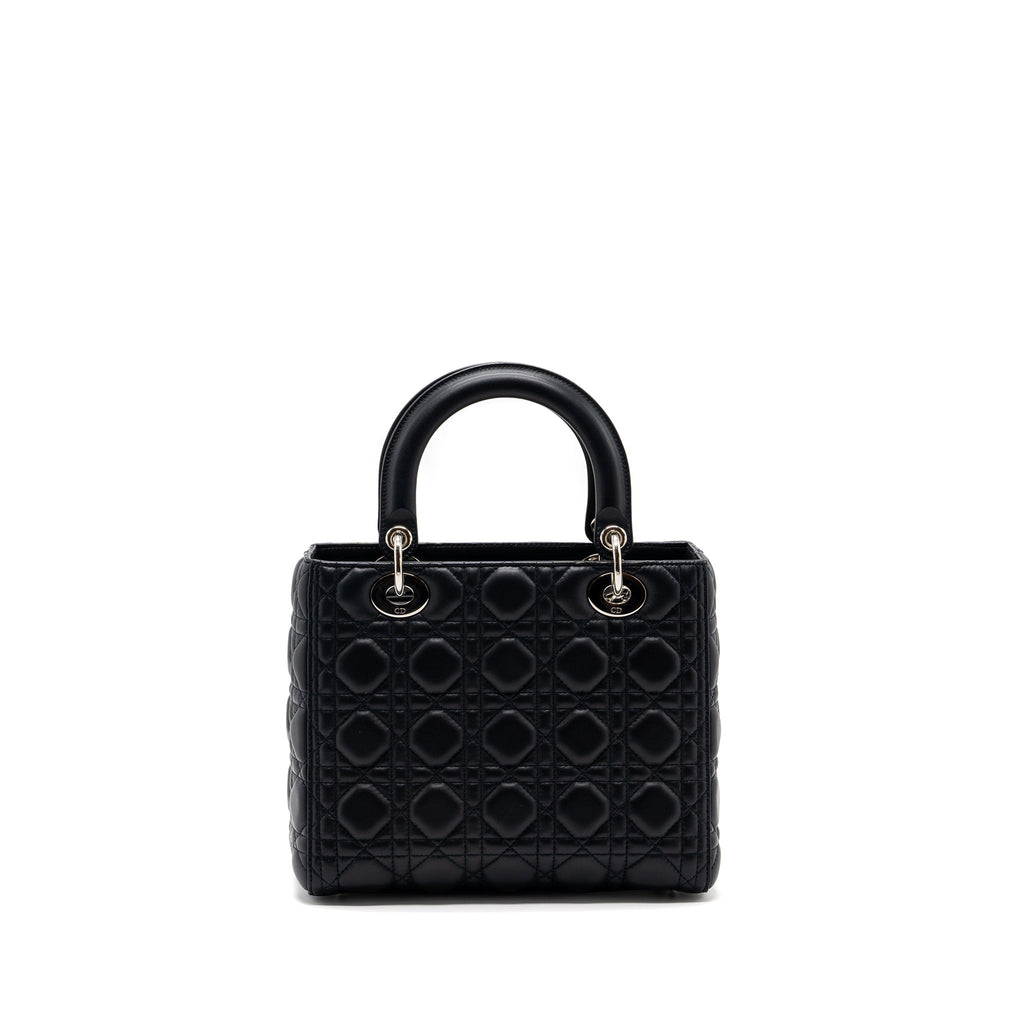 DIOR MEDIUM LADY DIOR LAMBSKIN BLACK SHW