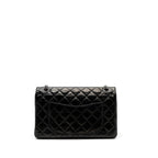 CHANEL 2.55 226 REISSUE DOUBLE FLAP BAG GRAINED CALFSKIN BLACK SHW