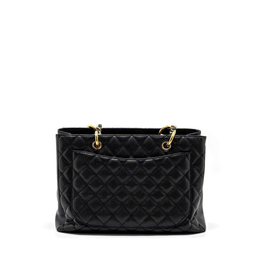CHANEL GRAND SHOPPING TOTE CAVIAR BLACK GHW