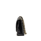 CHANEL MAXI CLASSIC DOUBLE FLAP BAG LAMBSKIN BLACK GHW