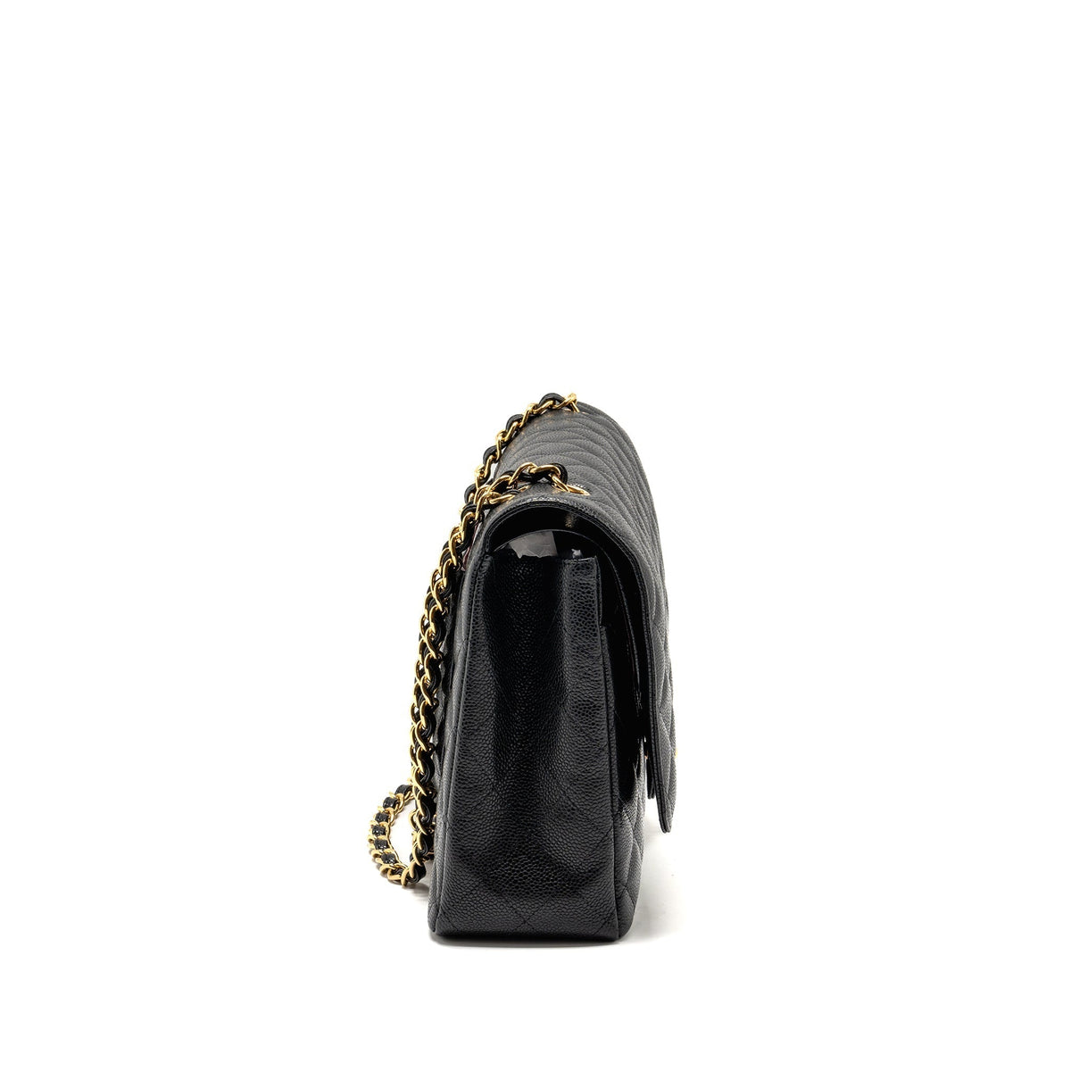 CHANEL MAXI CLASSIC DOUBLE FLAP BAG CAVIAR BLACK GHW