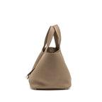 HERMES Picotin 22 Lock Bag Clemence Etoupe SHW
