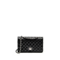 CHANEL MEDIUM CLASSIC DOUBLE FLAP BAG LAMBSKIN BLACK SHW (MICROCHIP)