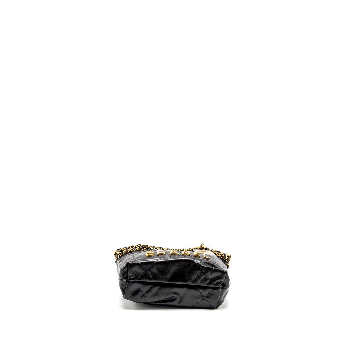 CHANEL MINI 22 BAG CALFSKIN BLACK GHW (MICROCHIP)