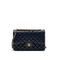 CHANEL JUMBO CLASSIC DOUBLE FLAP LAMBSKIN NAVY GHW