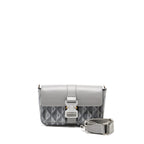 DIOR HIT THE ROAD BAG WITH STRAP DIOR CD DIAMOND CANVAS GREY MULTICOLOUR HARDWARE