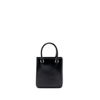 PRADA SMALL BRUSHED LEATHER TOTE BLACK SHW