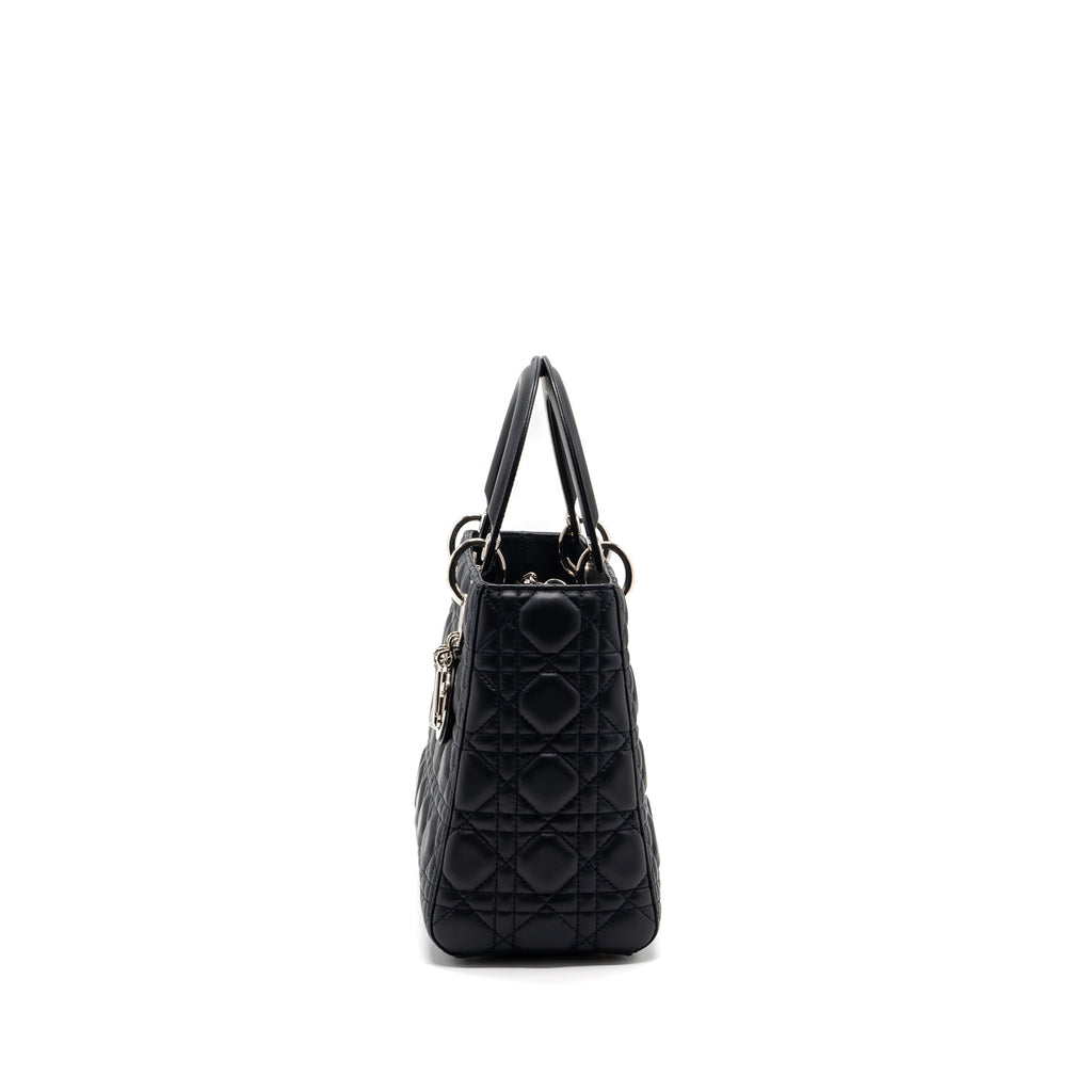 DIOR MEDIUM LADY DIOR LAMBSKIN BLACK SHW