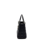 DIOR MEDIUM LADY DIOR LAMBSKIN BLACK SHW