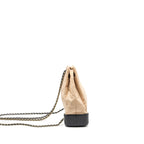 CHANEL MEDIUM GABRIELLE BACKPACK AGED CALFSKIN BEIGE/BLACK MULTICOLOUR HARDWARE
