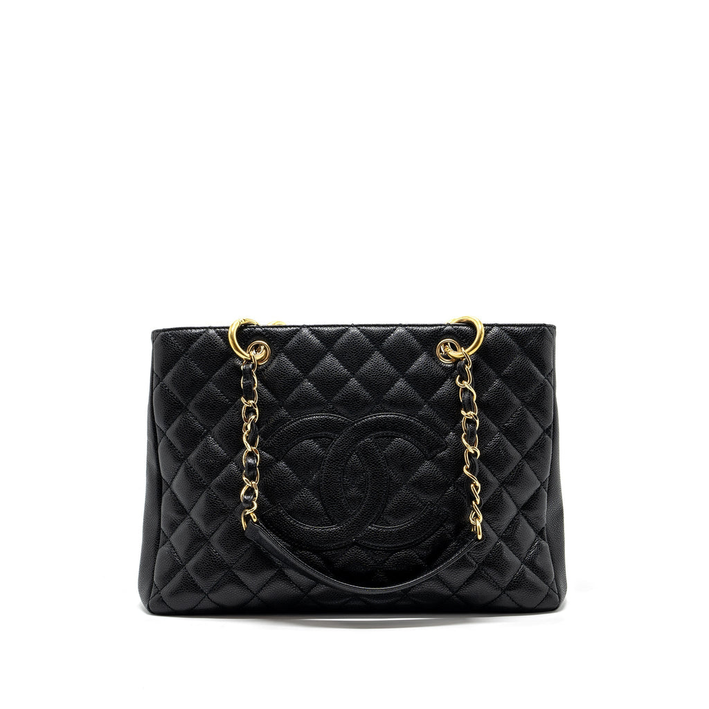 CHANEL GRAND SHOPPING TOTE CAVIAR BLACK GHW