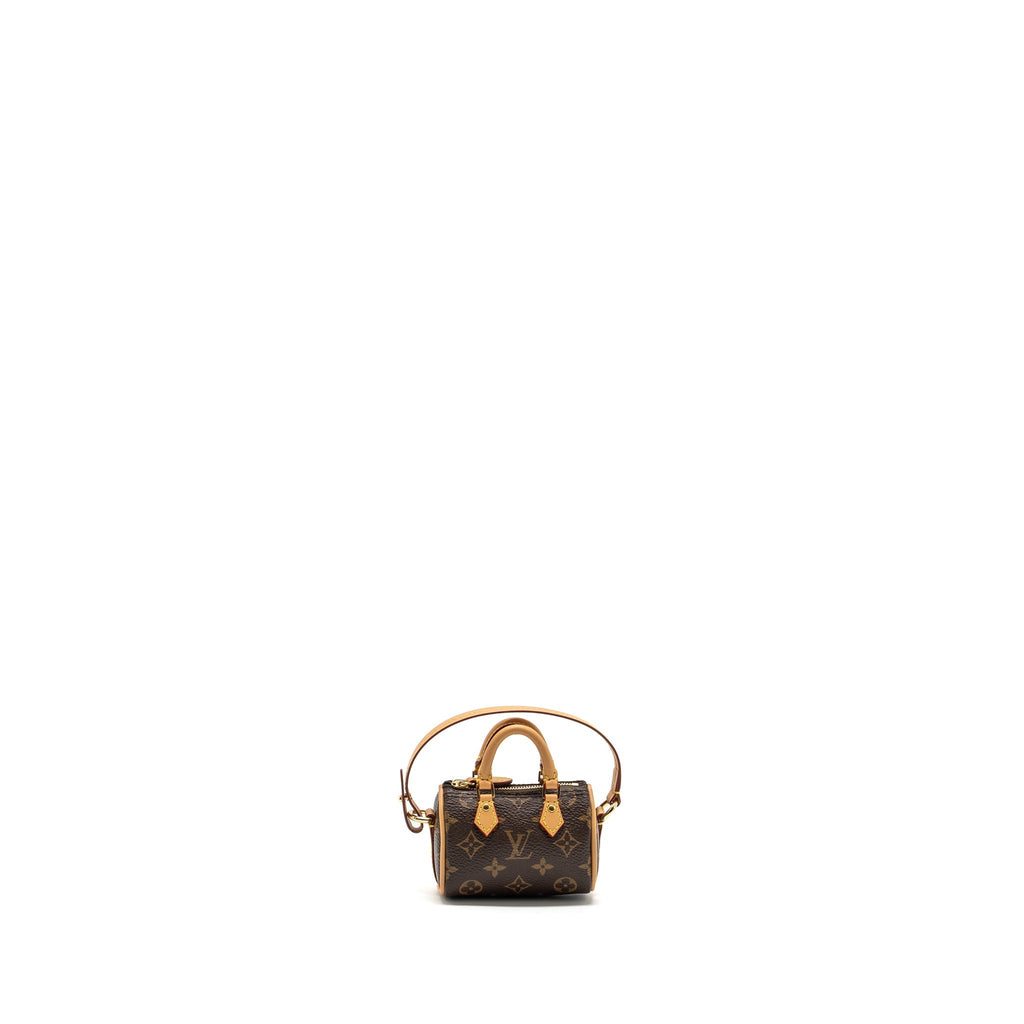Louis Vuitton speedy bag charm monogram canvas GHW (New Version)