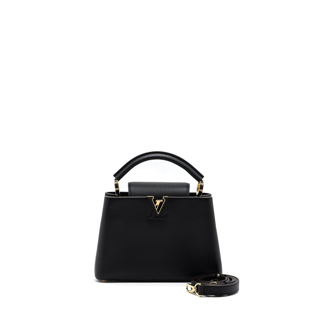 LOUIS VUITTON CAPUCINES BB TAURILLON BLACK GHW(NEW VERSION)