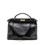 FENDI LARGE PEEKABOO BAG CALFSKIN BLACK GHW