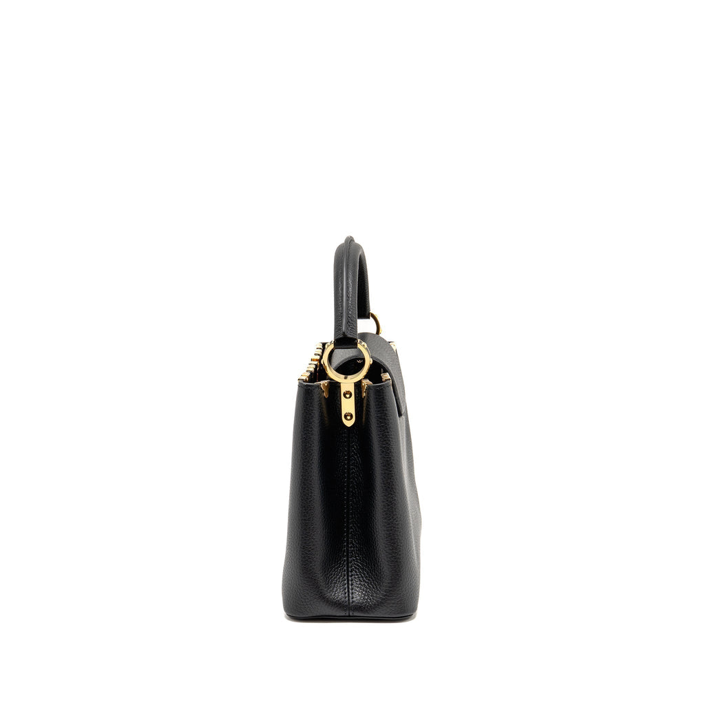 LOUIS VUITTON CAPUCINES MM TAURILLON LEATHER BLACK GHW